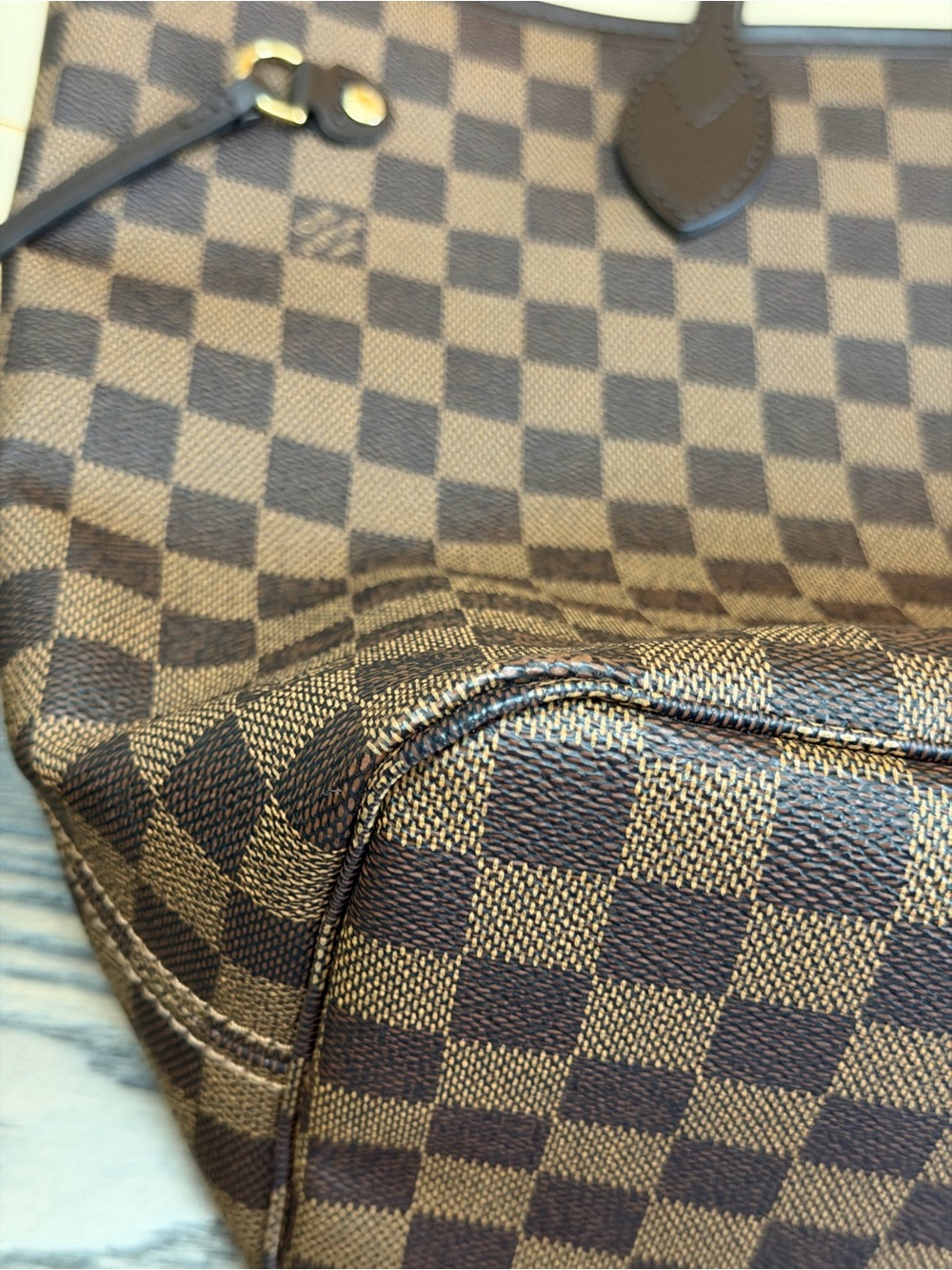 Louis Vuitton Brown Damier Ebene Neverfull Tote - Picture 10 of 13